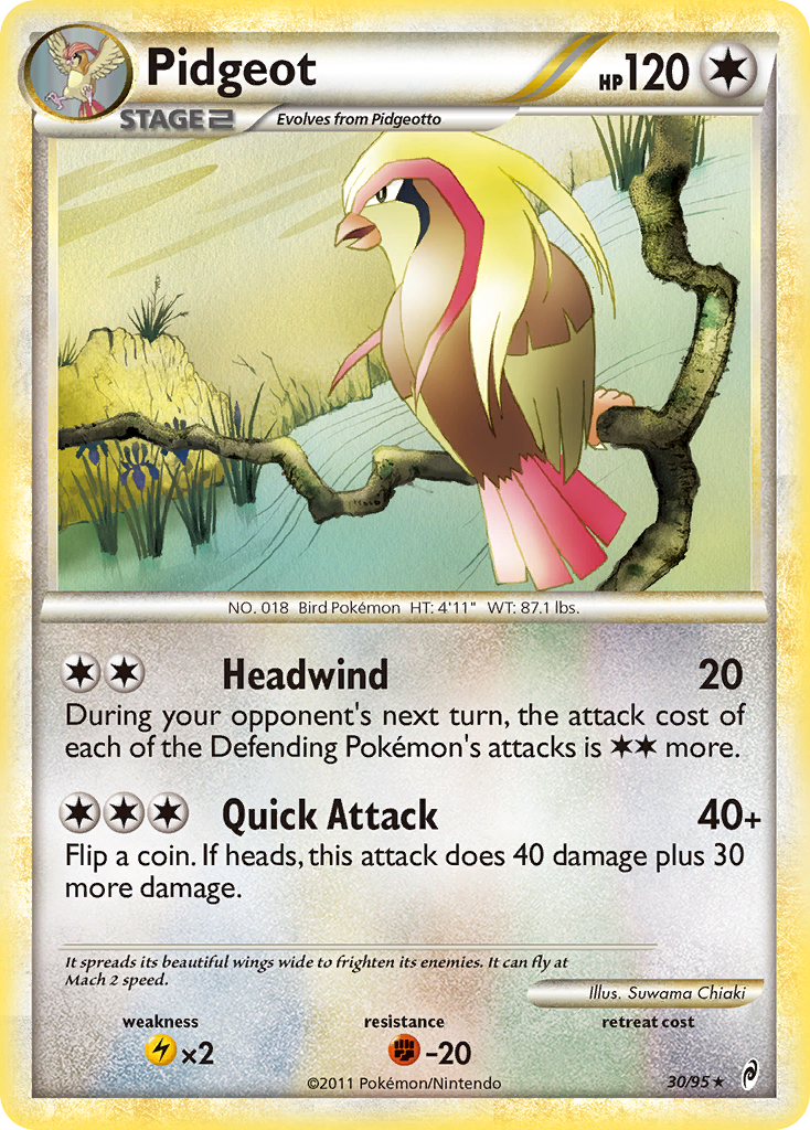 Pidgeot (30/95) [HeartGold & SoulSilver: Call of Legends] | Exor Games Bridgewater