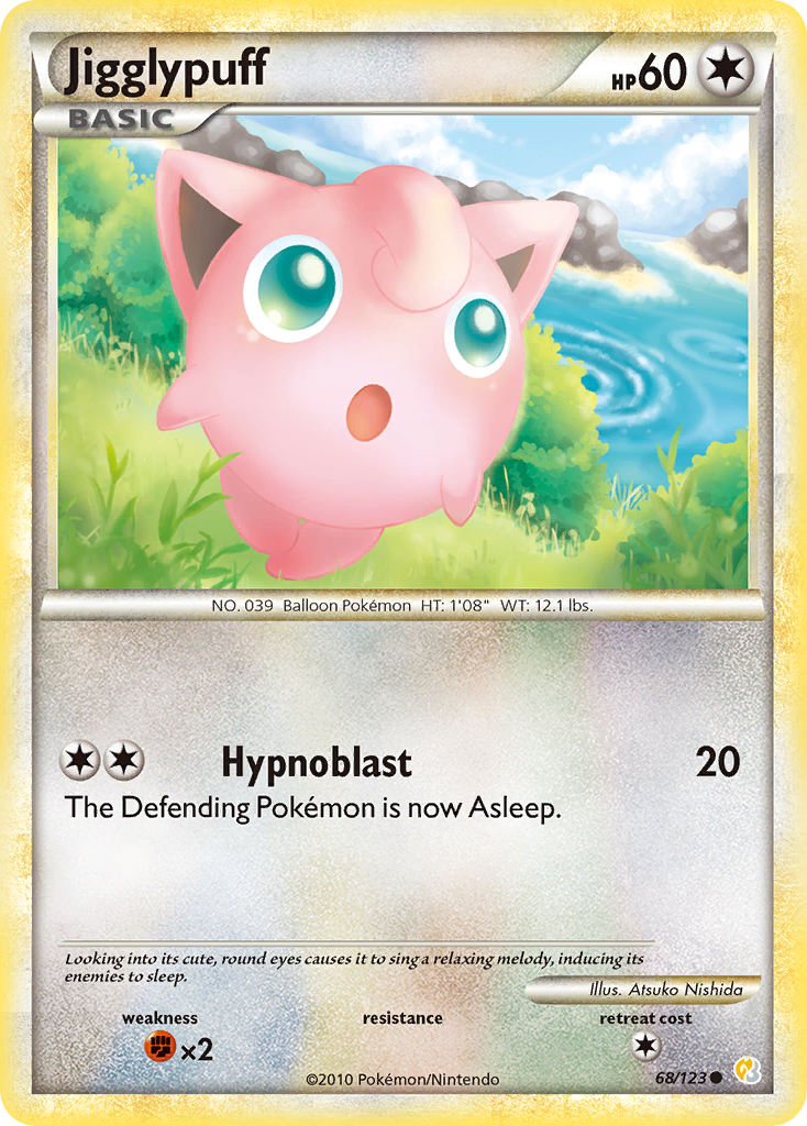 Jigglypuff (68/123) [HeartGold & SoulSilver: Base Set] | Exor Games Bridgewater