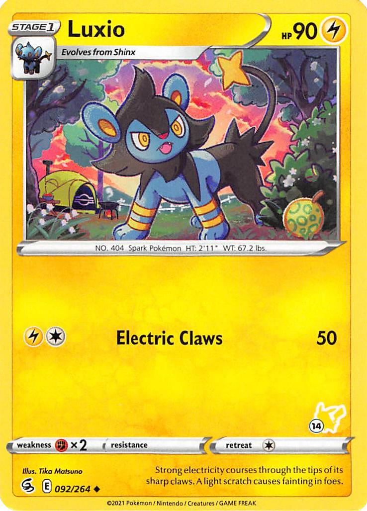 Luxio (092/264) (Pikachu Stamp #14) [Battle Academy 2022] | Exor Games Bridgewater