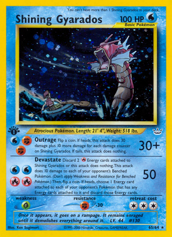 Shining Gyarados (65/64) [Neo Revelation 1st Edition] | Exor Games Bridgewater