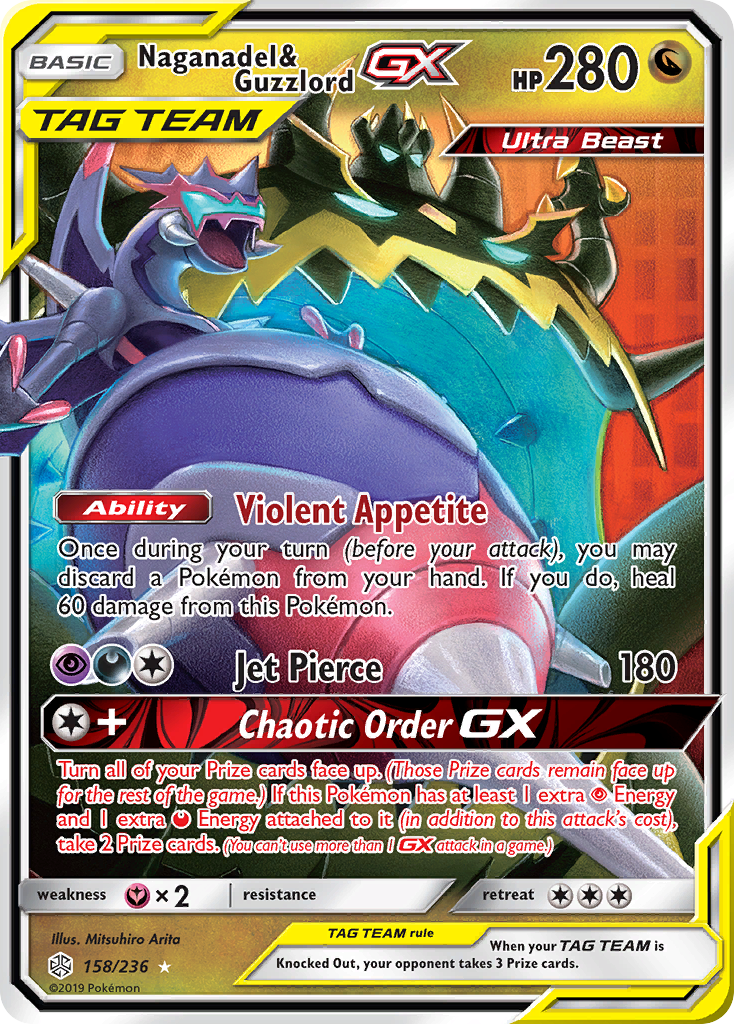 Naganadel & Guzzlord GX (158/236) [Sun & Moon: Cosmic Eclipse] | Exor Games Bridgewater