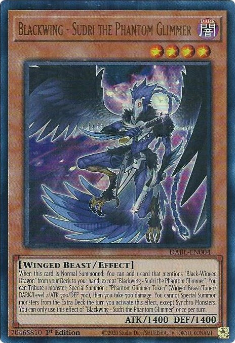 Blackwing - Sudri the Phantom Glimmer [DABL-EN004] Ultra Rare | Exor Games Bridgewater