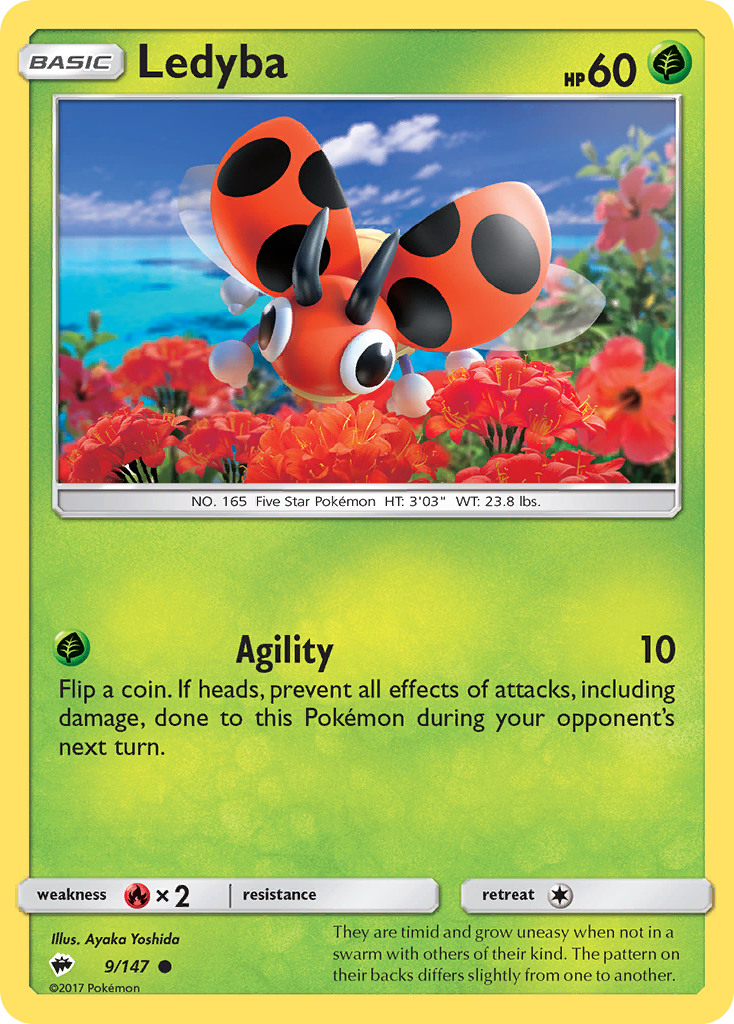 Ledyba (9/147) [Sun & Moon: Burning Shadows] | Exor Games Bridgewater