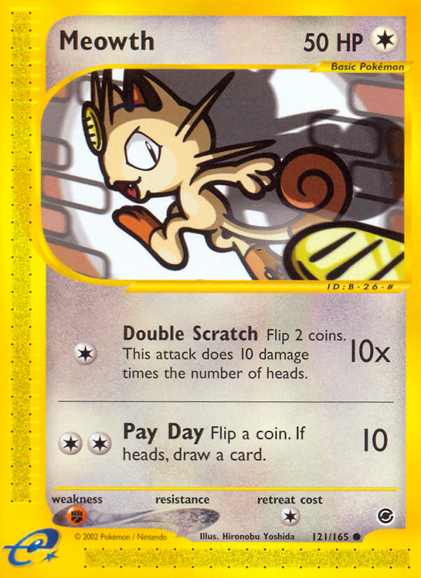 Meowth (121/165) [Expedition: Base Set] | Exor Games Bridgewater