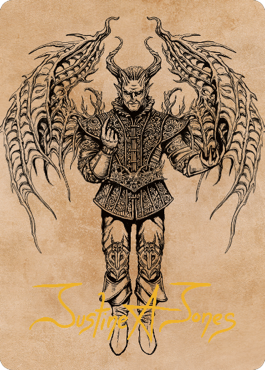 Raphael, Fiendish Savior Art Card (75) (Gold-Stamped Signature) [Commander Legends: Battle for Baldur's Gate Art Series] | Exor Games Bridgewater