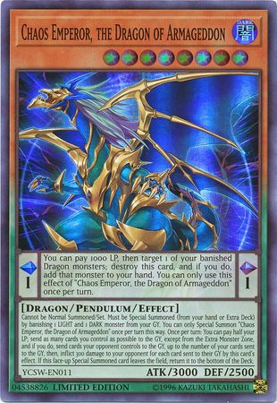 Chaos Emperor, the Dragon of Armageddon [YCSW-EN011] Super Rare | Exor Games Bridgewater