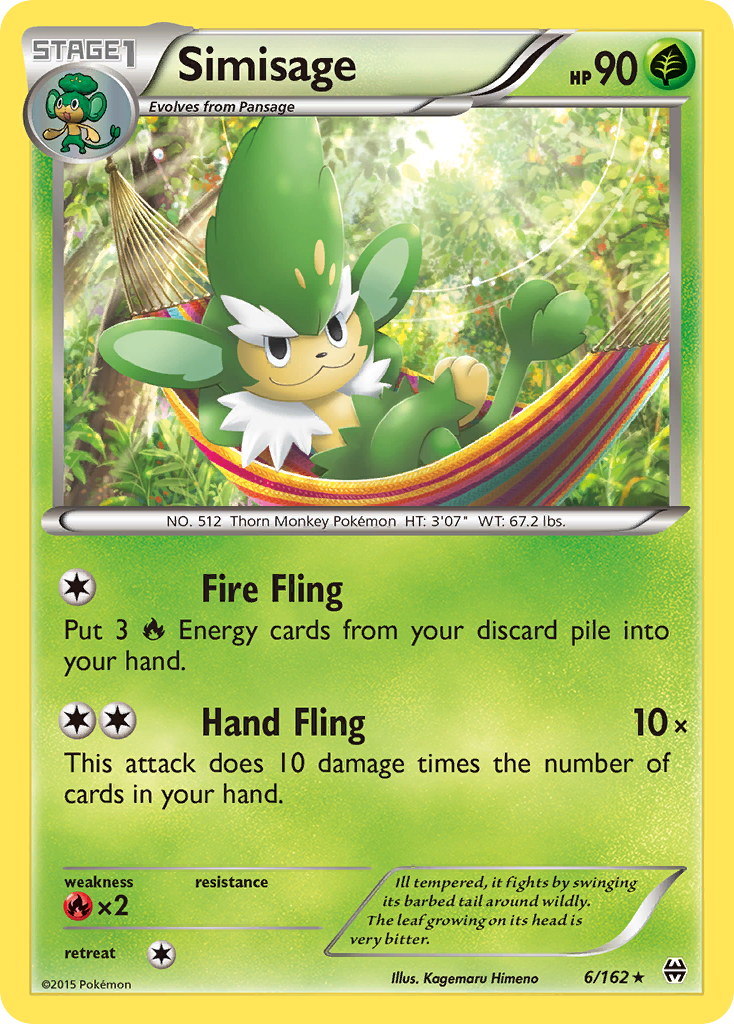 Simisage (6/162) [XY: BREAKthrough] | Exor Games Bridgewater