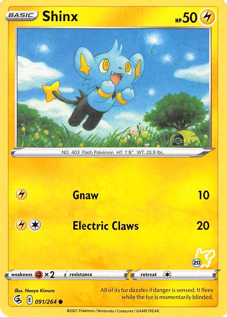 Shinx (091/264) (Pikachu Stamp #20) [Battle Academy 2022] | Exor Games Bridgewater