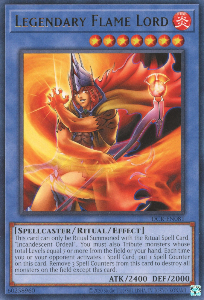 Legendary Flame Lord [DCR-EN081] Rare | Exor Games Bridgewater