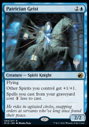 Patrician Geist (Promo Pack) [Innistrad: Midnight Hunt Promos] | Exor Games Bridgewater