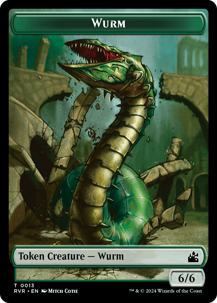 Wurm Token [Ravnica Remastered Tokens] | Exor Games Bridgewater