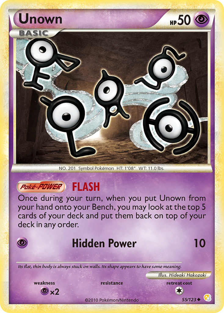 Unown (55/123) [HeartGold & SoulSilver: Base Set] | Exor Games Bridgewater