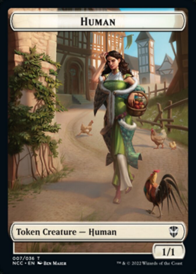 Eldrazi Spawn // Human Double-sided Token [Streets of New Capenna Commander Tokens] | Exor Games Bridgewater