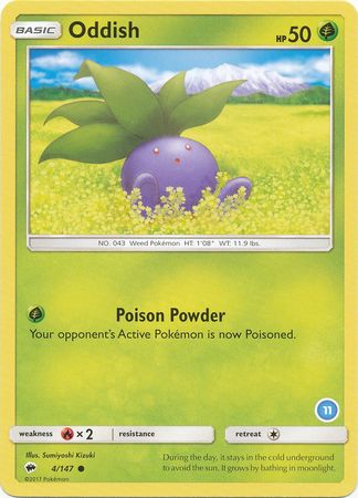 Oddish (4/147) (Deck Exclusive #11) [Sun & Moon: Trainer Kit - Alolan Ninetales] | Exor Games Bridgewater