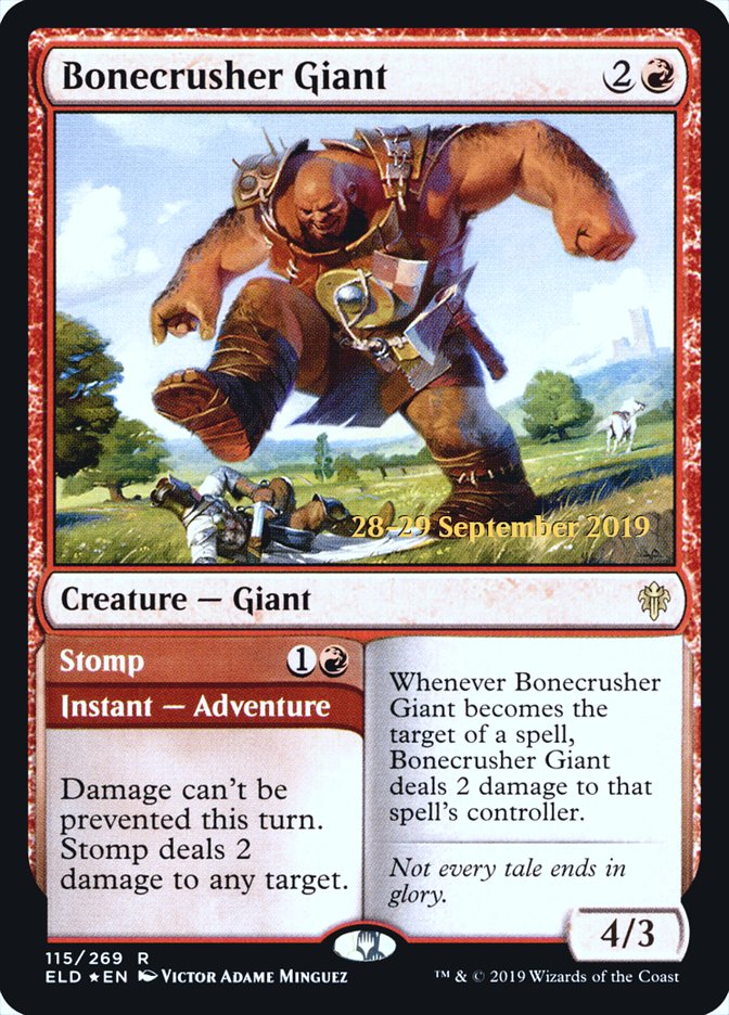 Bonecrusher Giant // Stomp  [Throne of Eldraine Prerelease Promos] | Exor Games Bridgewater