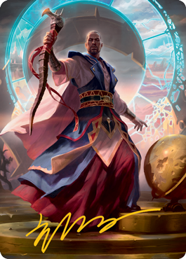 Teferi, Who Slows the Sunset Art Card (Gold-Stamped Signature) [Innistrad: Midnight Hunt Art Series] | Exor Games Bridgewater