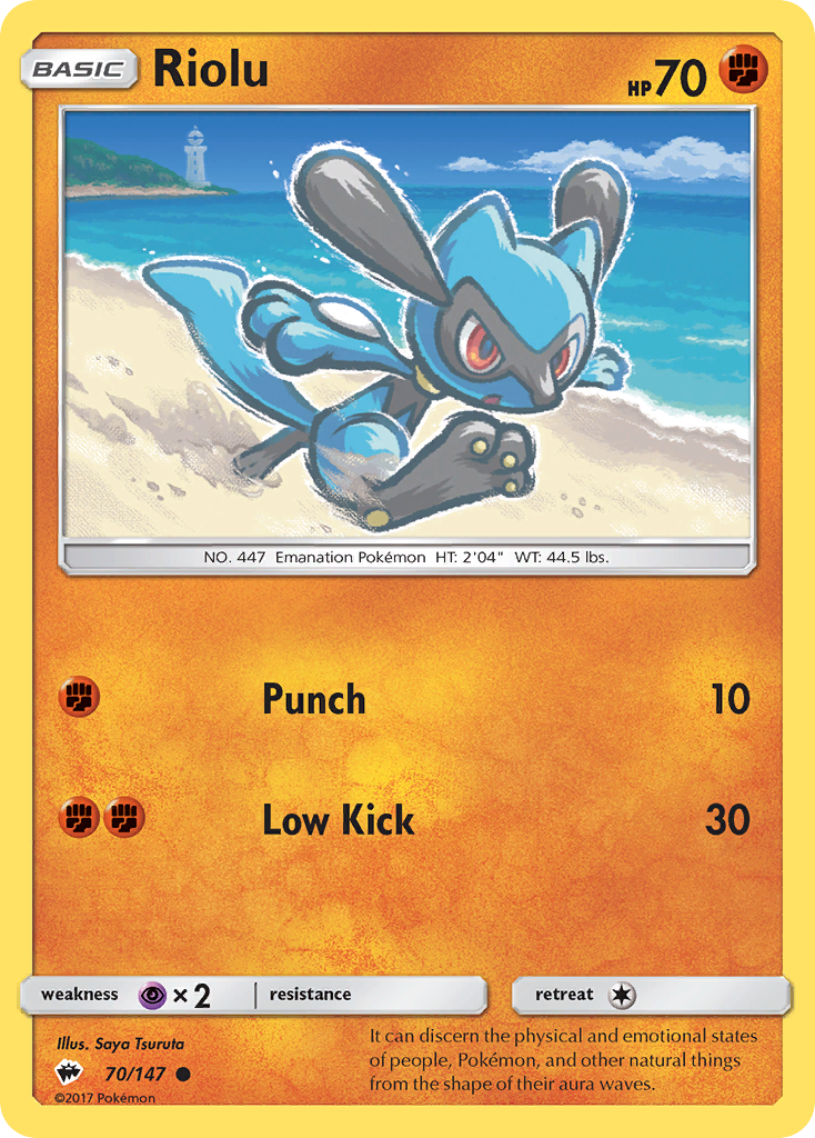 Riolu (70/147) [Sun & Moon: Burning Shadows] | Exor Games Bridgewater