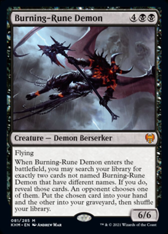 Burning-Rune Demon [Kaldheim] | Exor Games Bridgewater