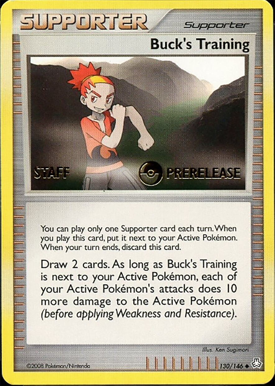 Buck's Training (130/146) (Staff Prerelease Promo) [Diamond & Pearl: Legends Awakened] | Exor Games Bridgewater