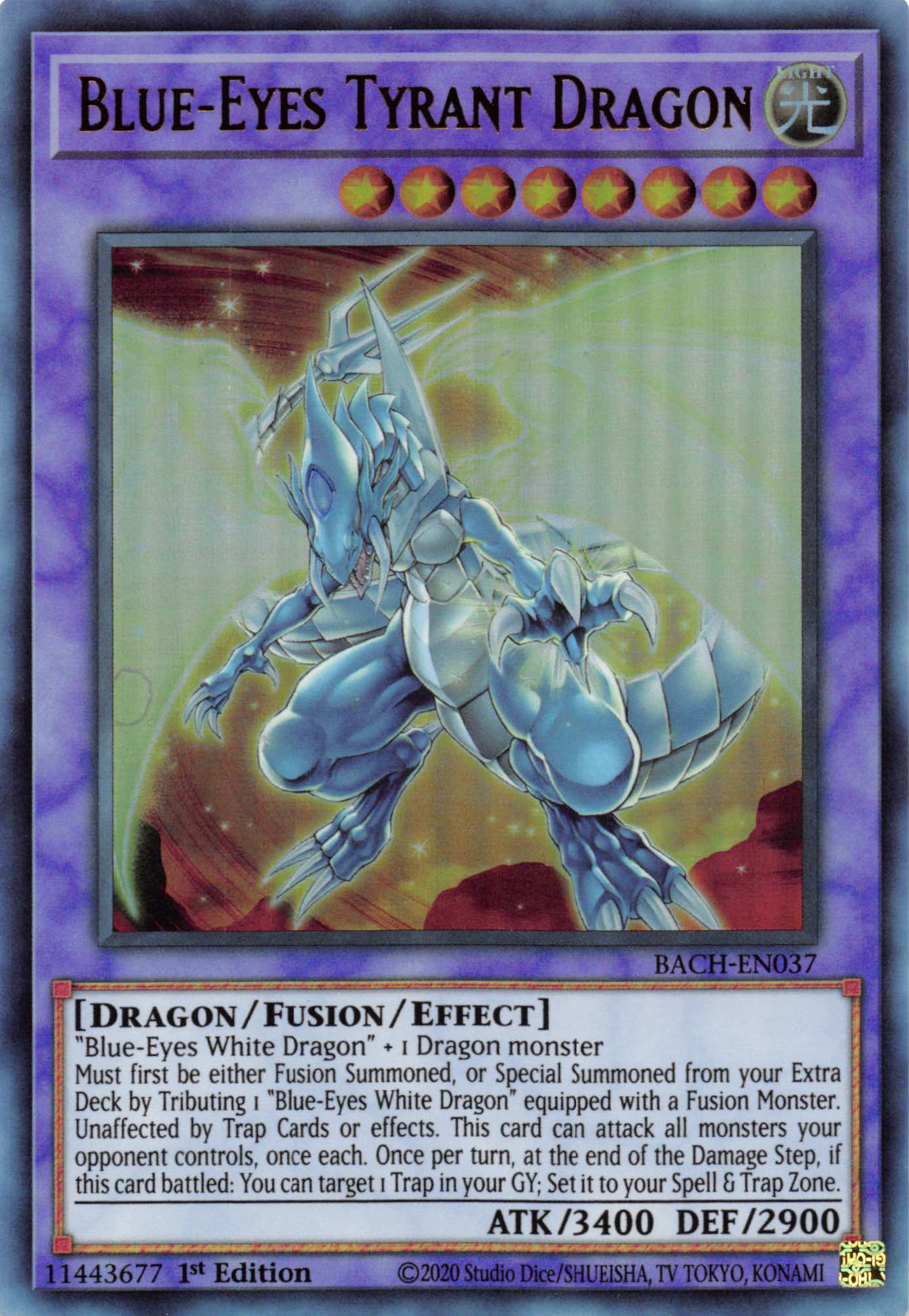 Blue-Eyes Tyrant Dragon [BACH-EN037] Ultra Rare | Exor Games Bridgewater