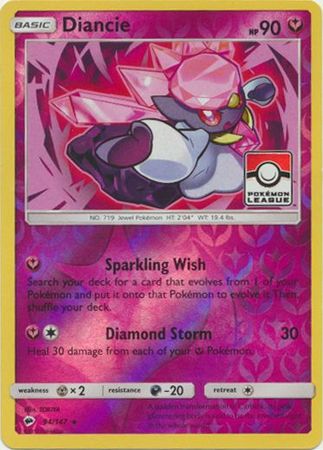 Diancie (94/147) (League Promo) [Sun & Moon: Burning Shadows] | Exor Games Bridgewater