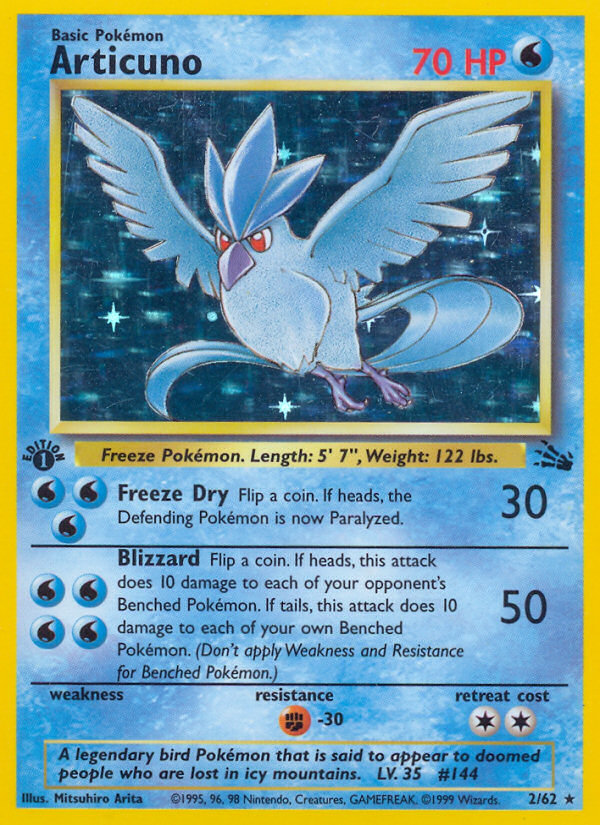 Articuno (2/62) [Fossil 1st Edition] | Exor Games Bridgewater