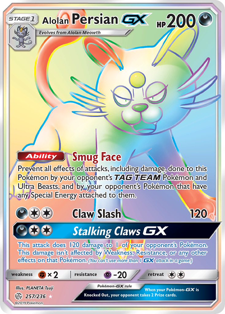 Alolan Persian GX (257/236) [Sun & Moon: Cosmic Eclipse] | Exor Games Bridgewater