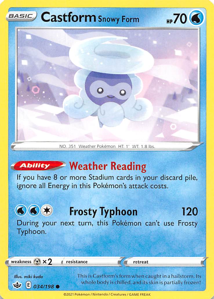 Castform Snowy Form (034/198) [Sword & Shield: Chilling Reign] | Exor Games Bridgewater