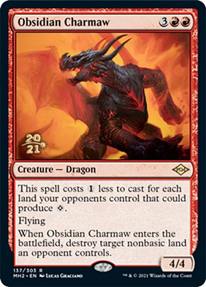 Obsidian Charmaw [Modern Horizons 2 Prerelease Promos] | Exor Games Bridgewater