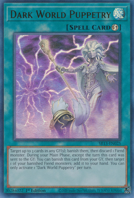 Dark World Puppetry [SR13-EN025] Ultra Rare | Exor Games Bridgewater