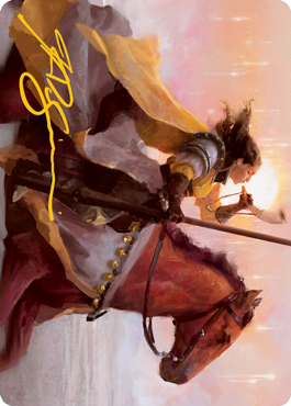 Sunrise Cavalier Art Card (Gold-Stamped Signature) [Innistrad: Midnight Hunt Art Series] | Exor Games Bridgewater