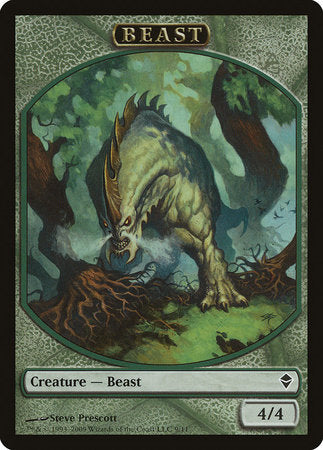 Beast Token [Zendikar Tokens] | Exor Games Bridgewater