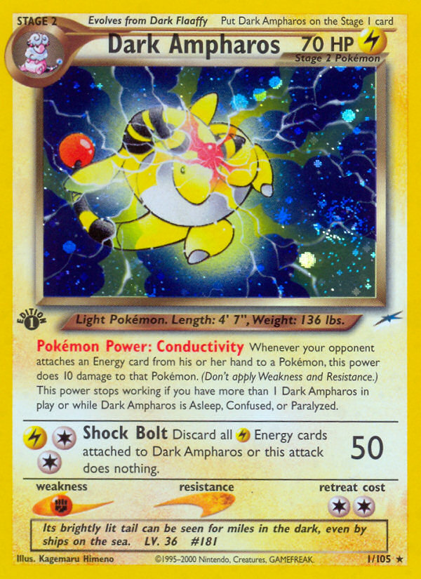 Dark Ampharos (1/105) [Neo Destiny 1st Edition] | Exor Games Bridgewater