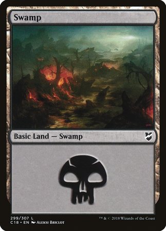 Swamp (299) [Commander 2018] | Exor Games Bridgewater