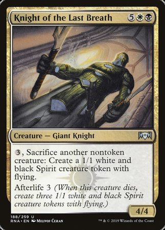 Knight of the Last Breath [Ravnica Allegiance] | Exor Games Bridgewater