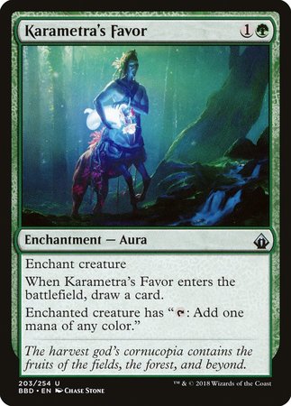 Karametra's Favor [Battlebond] | Exor Games Bridgewater