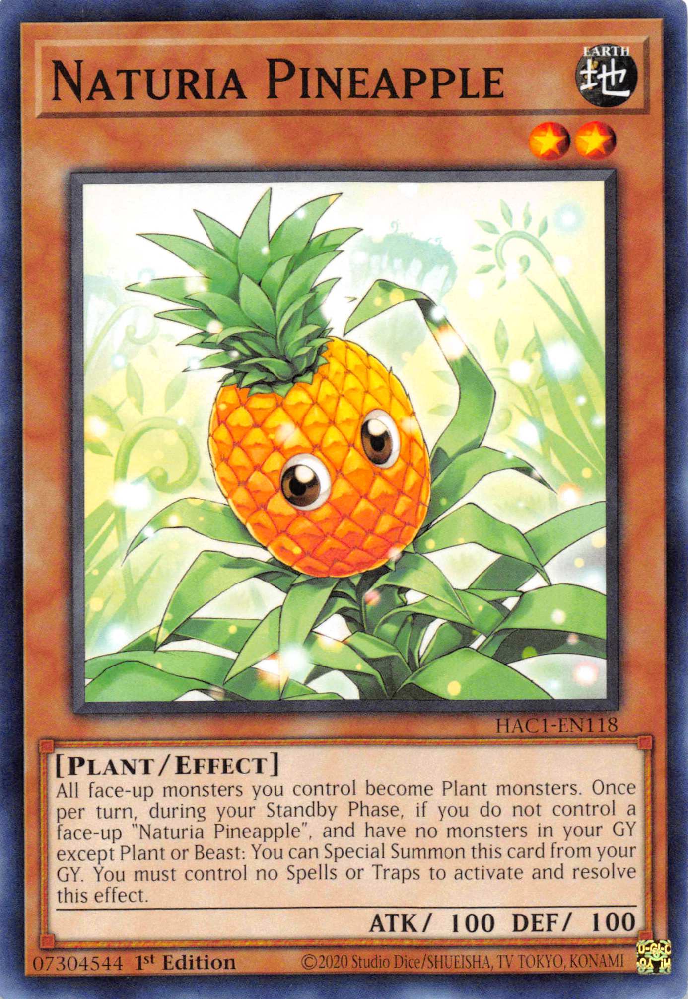 Naturia Pineapple (Duel Terminal) [HAC1-EN118] Parallel Rare | Exor Games Bridgewater