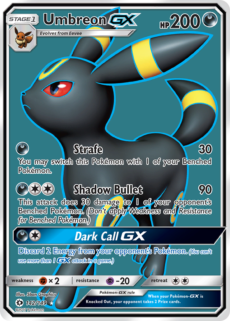 Umbreon GX (142/149) [Sun & Moon: Base Set] | Exor Games Bridgewater