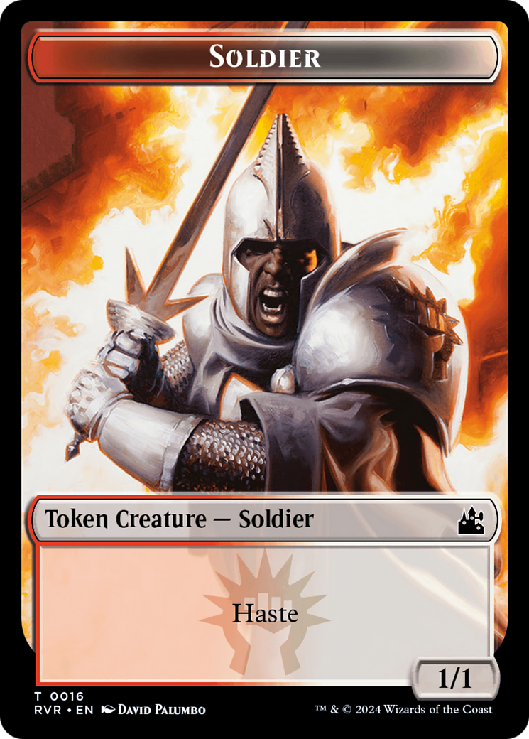 Soldier Token [Ravnica Remastered Tokens] | Exor Games Bridgewater