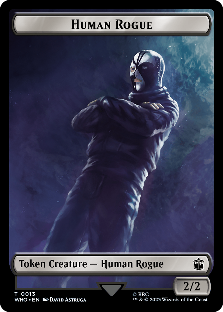 Human Rogue // Clue (0021) Double-Sided Token [Doctor Who Tokens] | Exor Games Bridgewater