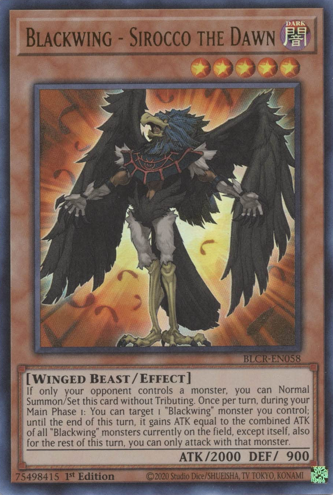 Blackwing - Sirocco the Dawn [BLCR-EN058] Ultra Rare | Exor Games Bridgewater
