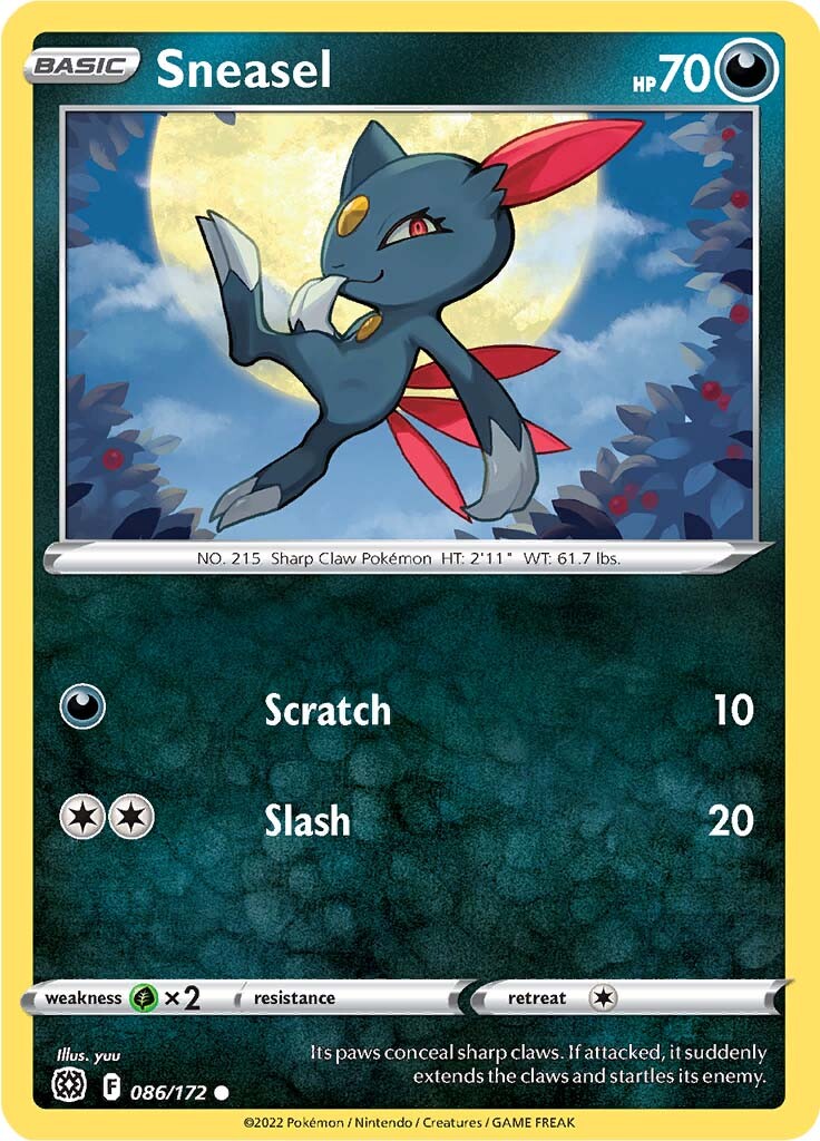 Sneasel (086/172) [Sword & Shield: Brilliant Stars] | Exor Games Bridgewater