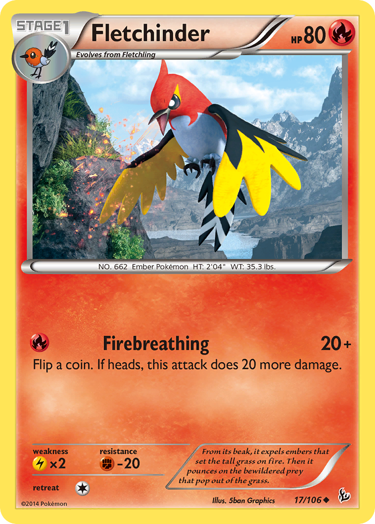 Fletchinder (17/106) [XY: Flashfire] | Exor Games Bridgewater