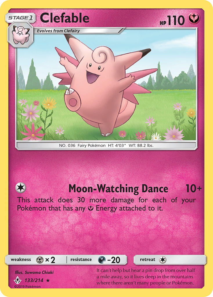 Clefable (133/214) [Sun & Moon: Unbroken Bonds] | Exor Games Bridgewater