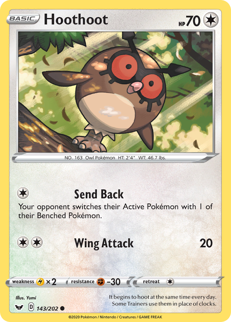 Hoothoot (143/202) [Sword & Shield: Base Set] | Exor Games Bridgewater