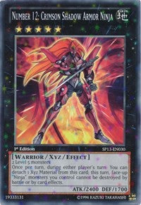 Number 12: Crimson Shadow Armor Ninja [SP13-EN030] Starfoil Rare | Exor Games Bridgewater