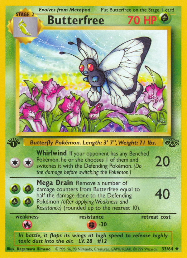 Butterfree (33/64) [Jungle 1st Edition] | Exor Games Bridgewater