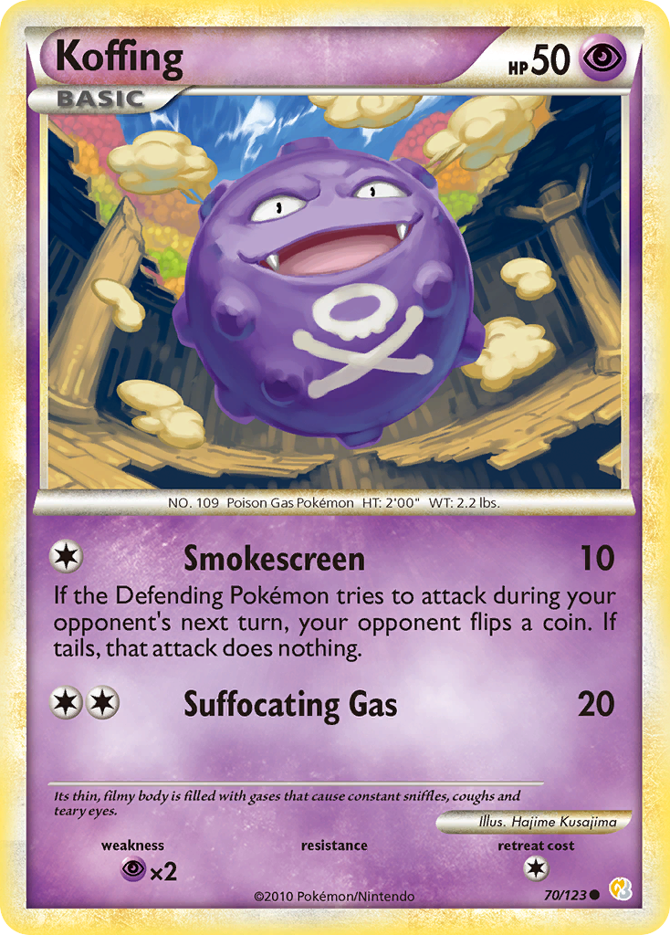 Koffing (70/123) [HeartGold & SoulSilver: Base Set] | Exor Games Bridgewater