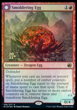 Smoldering Egg // Ashmouth Dragon [Innistrad: Midnight Hunt Prerelease Promos] | Exor Games Bridgewater