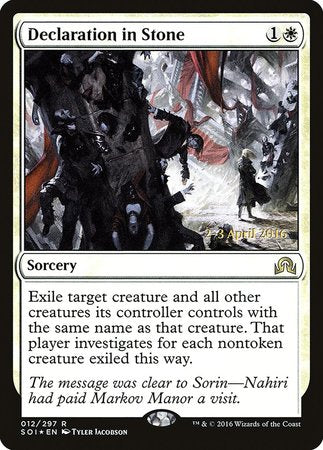 Declaration in Stone [Shadows over Innistrad Promos] | Exor Games Bridgewater